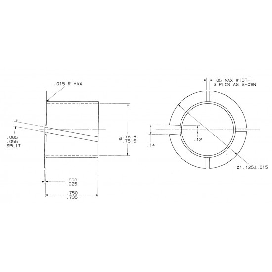 00346382 - Split Bushing - Brake Lever & Linkage Pivot 00346382 - Split Bushing - Brake Lever & Linkage Pivot