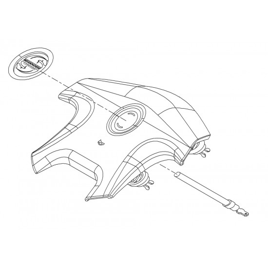 W0009401  -  Pad & Contact Asm - Horn Steering Wheel