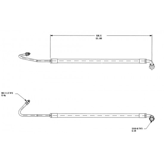 W0011400 - Hose Asm - Power Steering Gear Inlet (Booster To Steering Gear) W0011400 - Hose Asm - Power Steering Gear Inlet (Booster To Steering Gear)