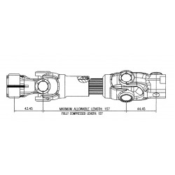 W0012197  -  Shaft Asm - Intermediate(154mm)