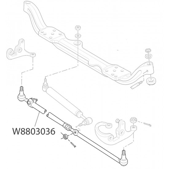 W8803036 - Steering Tie Rod Asm W8803036 - Steering Tie Rod Asm