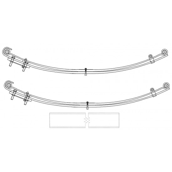W8006510 - Parabolic Springs & Stabilizer Bar Kit W8006510 - Parabolic Springs & Stabilizer Bar Kit