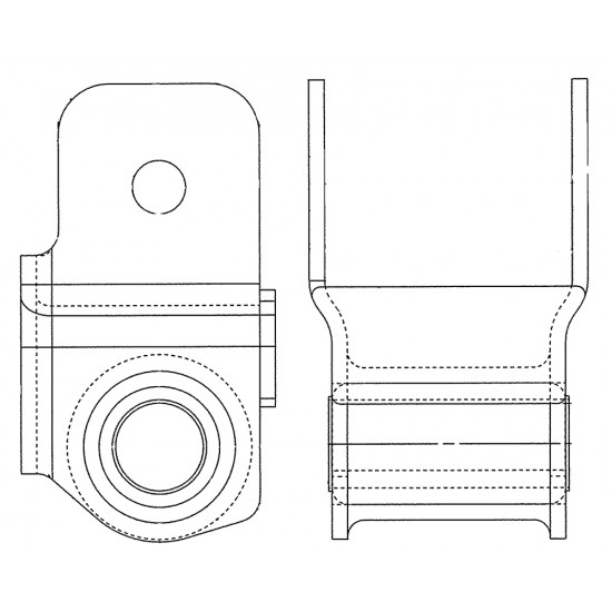 W0005007 - Spring Shackle - (Stamped with Bushing) W0005007 - Spring Shackle - (Stamped with Bushing)