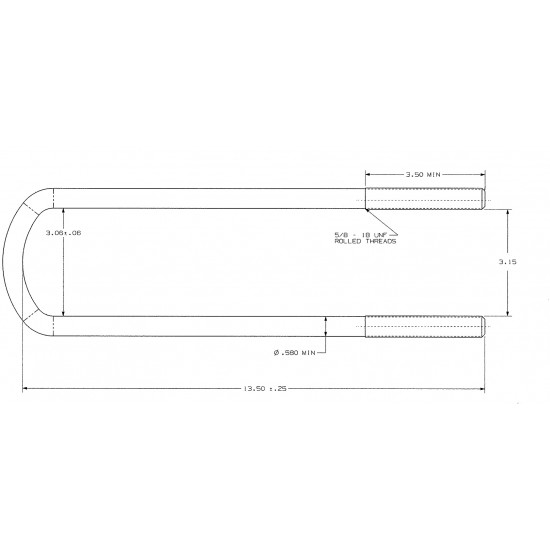 W0005792 - W22 Rear U-Bolt W0005792 - W22 Rear U-Bolt