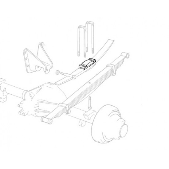 W0006667  -  Spacer- Rear Spring U-bolt