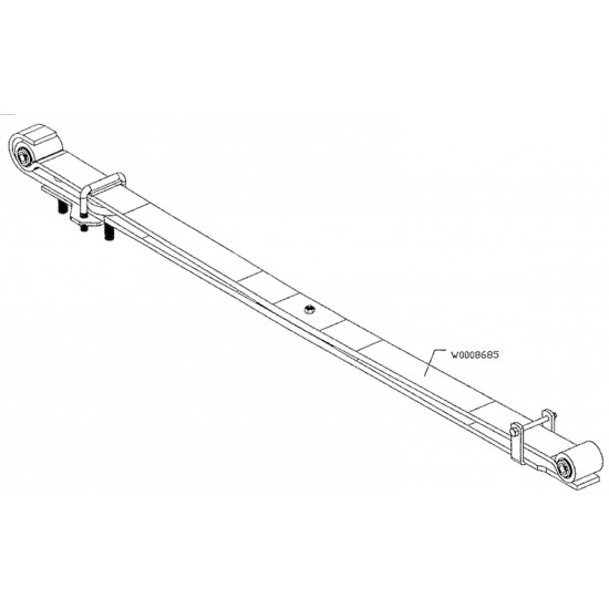 W0008685 - Spring Asm - Front Parabolic (w/ FK5/FK6 Front Suspension) W0008685 - Spring Asm - Front Parabolic (w/ FK5/FK6 Front Suspension)
