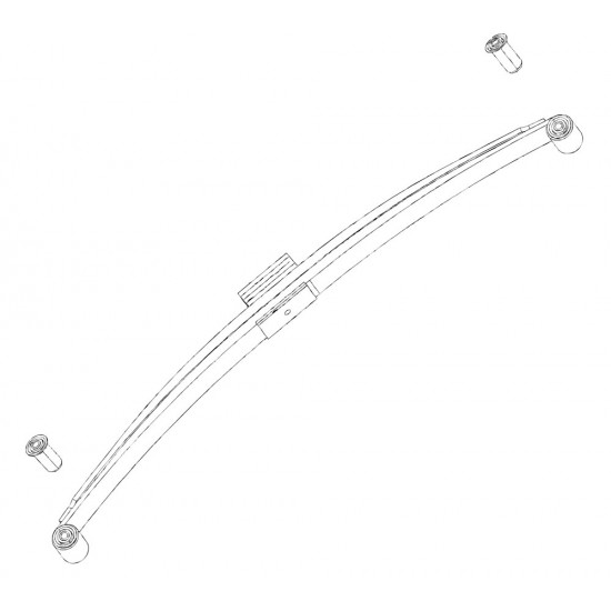 W0009375 - Spring Asm - Rear Parabolic (Replaces Stacked Leaf Springs) W0009375 - Spring Asm - Rear Parabolic (Replaces Stacked Leaf Springs)