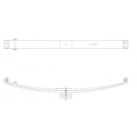 W0012290  -  Spring Asm - Leaf Rear Taper (RH & LH)