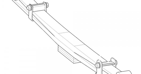 Spring Asm Leaf W0012886 - Leaf Spring Asm - Parabolic Rear - Workhorse Parts