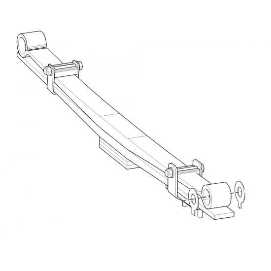W0013353 - Parabolic Spring Asm - Rear, LH W0013353 - Parabolic Spring Asm - Rear, LH