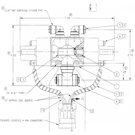 W0004836  -  VALVE ASM - AIR SUSPENSION DUMP CONTROL