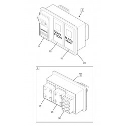 W0002361  -  Bezel Asm-hazard Flow 