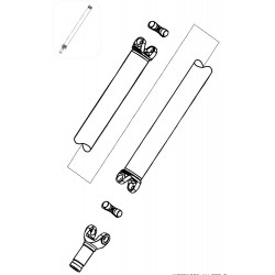 W0001903  -  Shaft Asm - Prop Rear (1278mm) (Dana 1480) (178" Wheelbase)