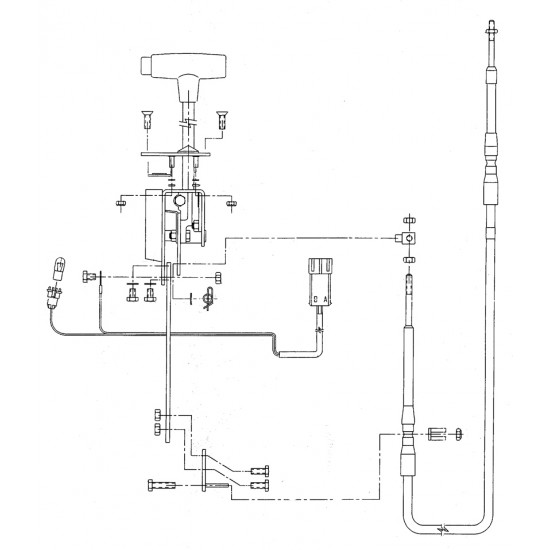 W0000138  -  Lever - Remote Automatic Transmission Shift Asm (76" Cable Housing Length, 88.5" Overall) W0000138  -  Lever - Remote Automatic Transmission Shift Asm (76" Cable Housing Length, 88.5" Overall)