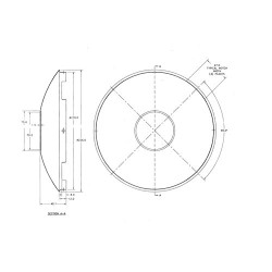 W0009787  -  Hub Cover - Front, Alcoa Alum Wheel, 8 Hole (Four Spline) 