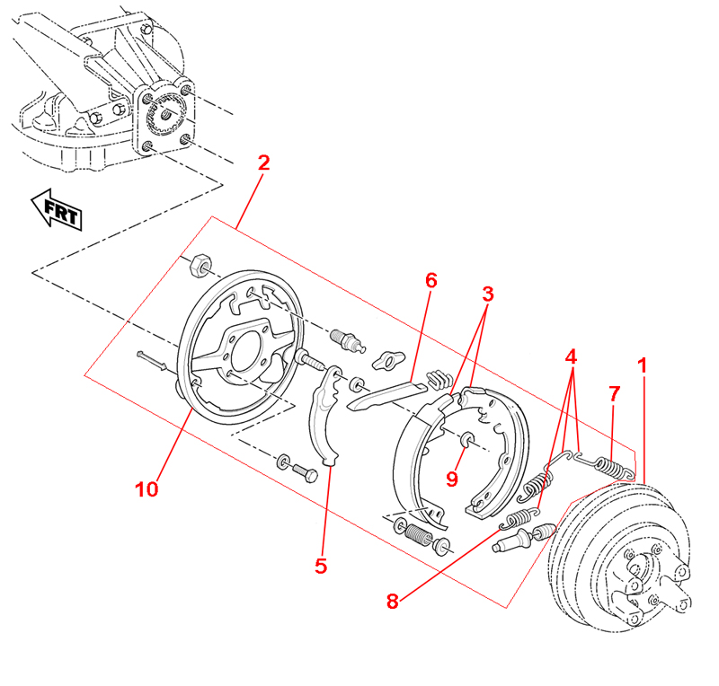 19962000 P32 Chassis Parts Index > PARKING BRAKE ASSEMBLY